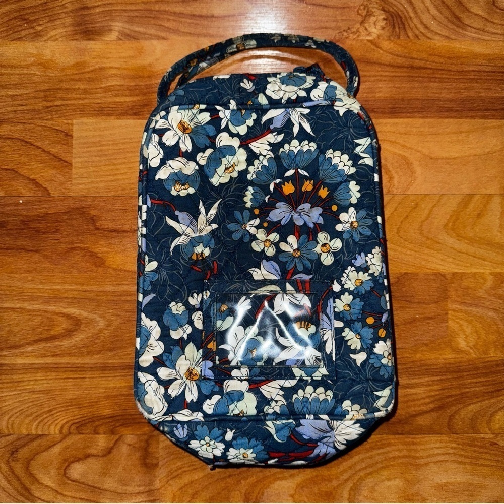 Vera Bradley Lunch Bunch Bag In Floral Bursts Blue Zippered - Picture 3 of 10